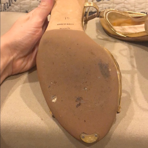 Jimmy Choo Gold Sandals - Picture 4 of 4